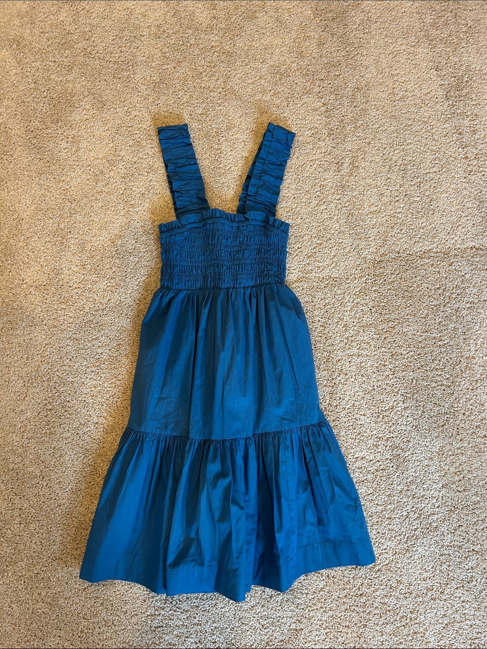 Abercrombie & Fitch Blue Ruffled Strap Sundress